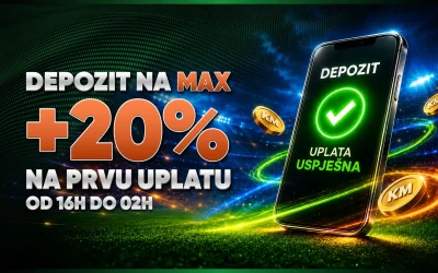 20% na prvi depozit